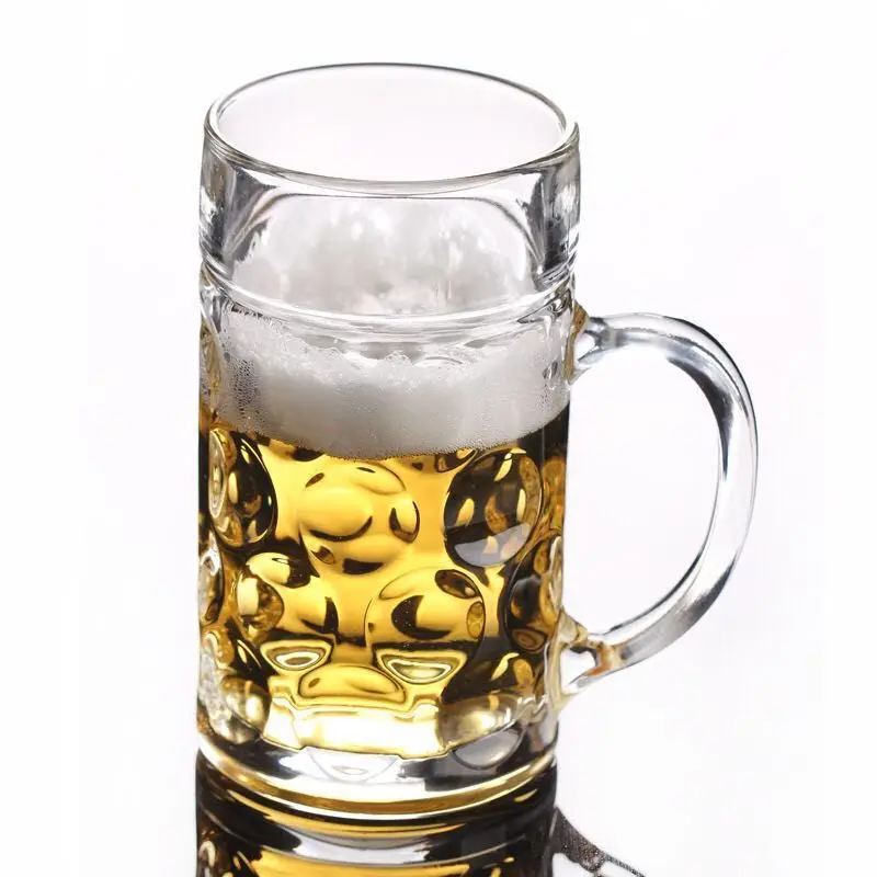 
Transparent glass beer mug 1000 draft beer mug Large capacity glass put the cup hero cup 1 liter beer mug custom 