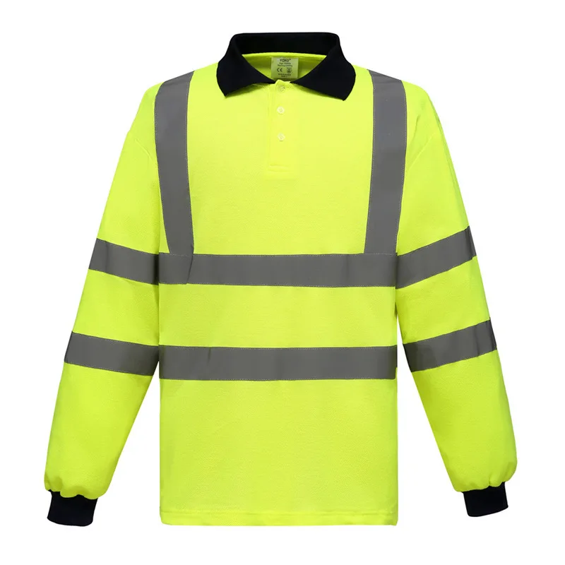 Landscaping Conservation Crossing Guards Shipyards Truck Drivers Safety Workwear Shirts Polo Neck Airport Ground Supports