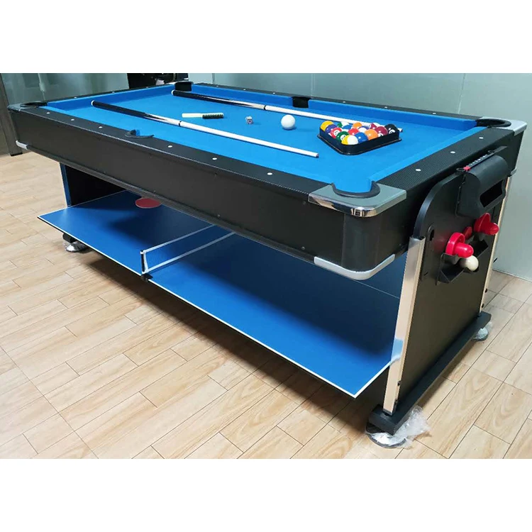Multi Game  4 In 1 Rotating Air Hockey Snooker Pool Dining Billiard Table Tennis Table for Adults
