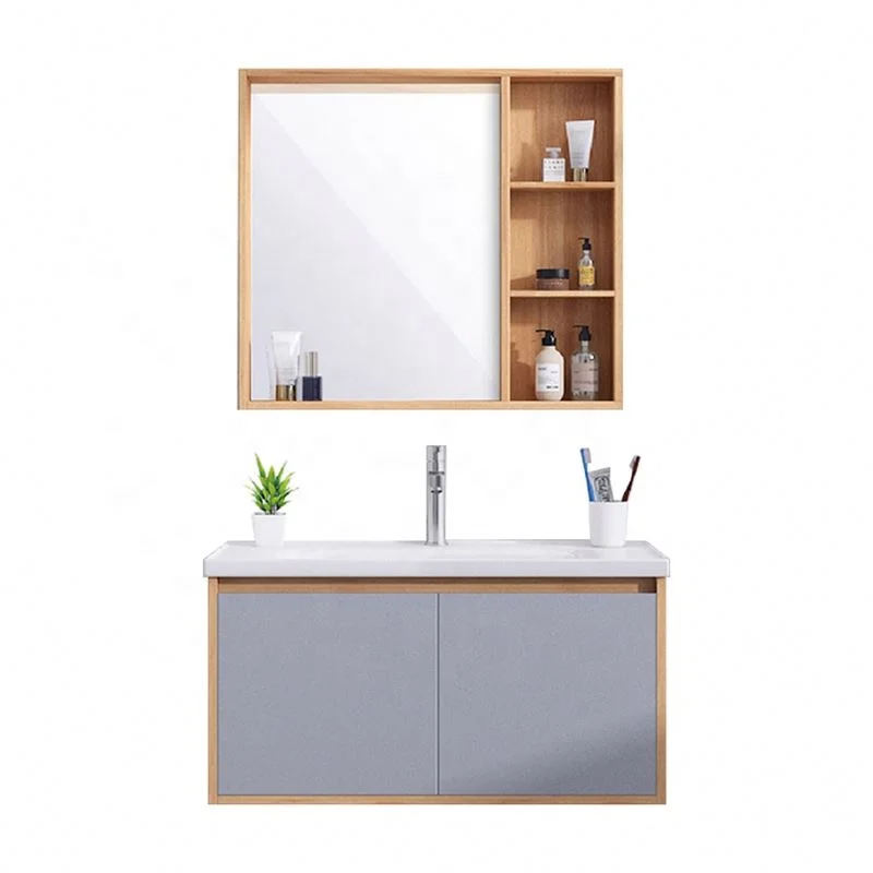 Modern Fancy Design Particle Board Material Fashion Bathroom Cabinet Classic With Mirror