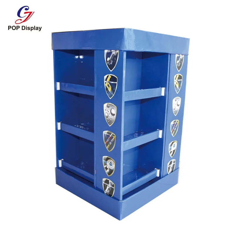 Customized Advertising Supermarket POS POP Display Rack Shelf Double Side Stand Cardboard Paper Pallet Dump Bin Display Cat Food