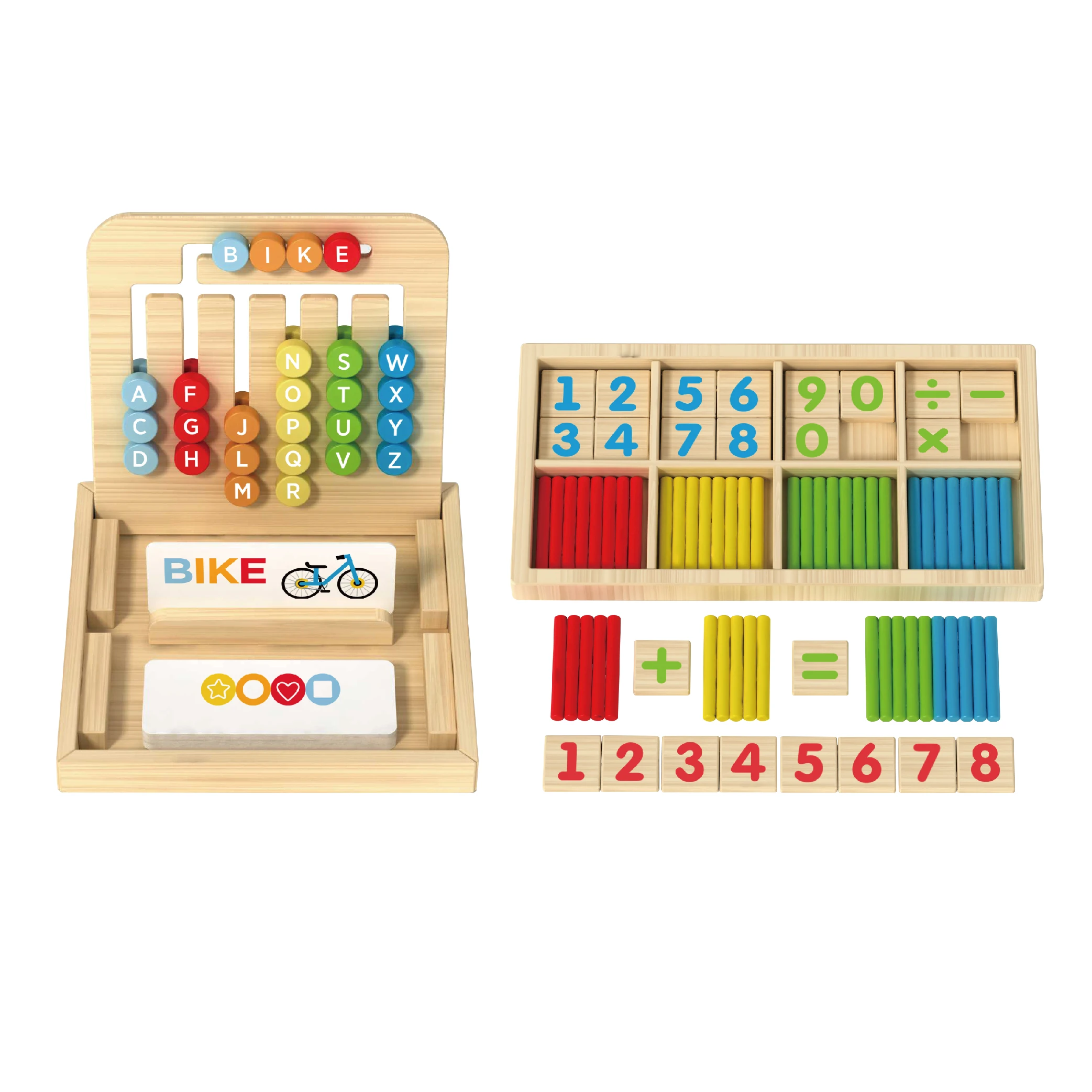 26 English Letters Board Letter Spelling Educational Graphic Board Math Manipulatives Learning Sticks Counting Toys