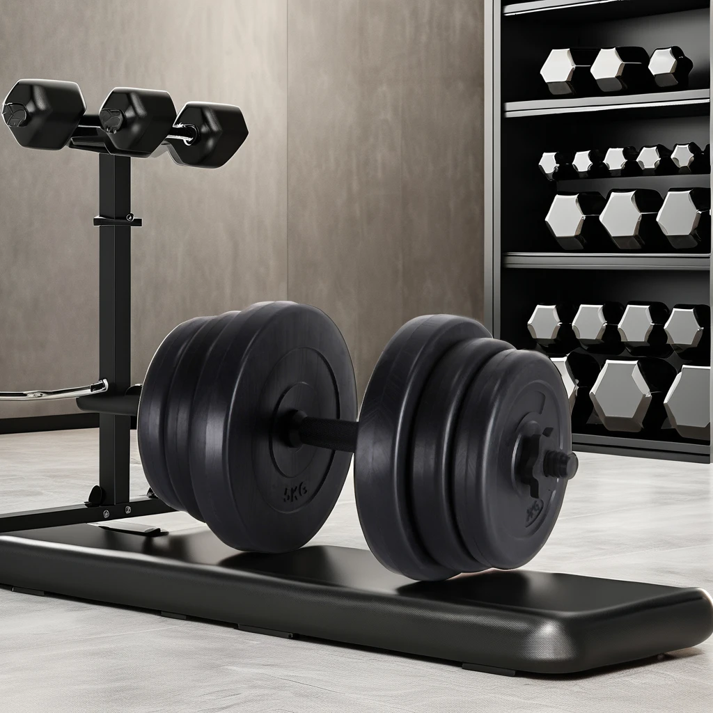 20kg Home Gym Set Cement Adjustable Barbell Kettlebell Dumbbell Custom Plastic Concrete Kettlebell Dumbbell Set