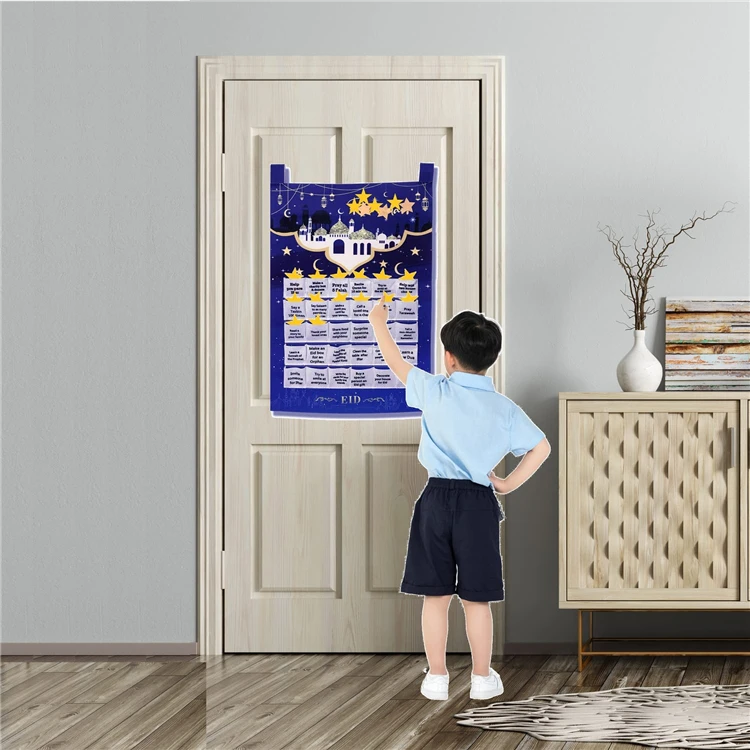 2023 Eid Mubarak Countdown for Kids 30 Days Advent Poster Decorations Home Wall
