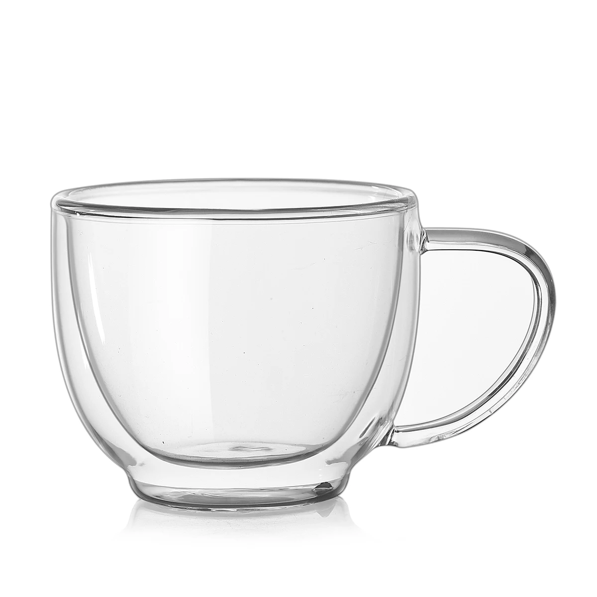 
Creative Double Wall Crystal Coffee Mug Hand-made Milk Glass Mug Cup Cute Gift Christmas Gift with Handle 