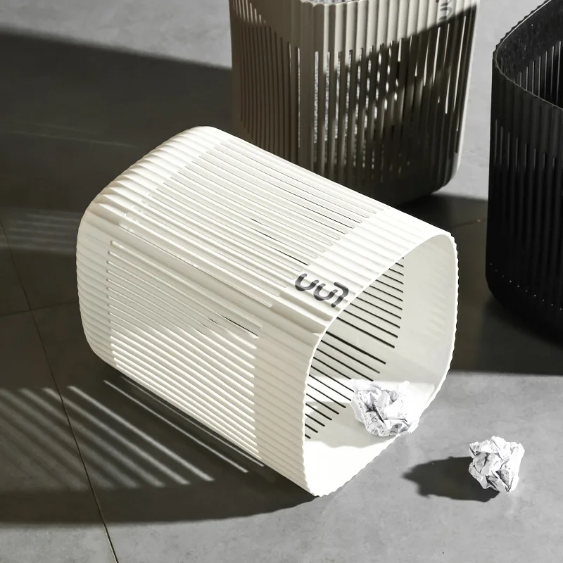 Household Large Hollow-carved Plastic Trash Can Garbage Bin Bathroom Nordic Modern Waste Basket