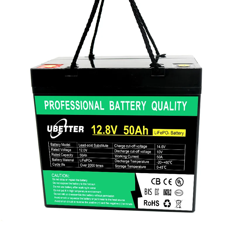 Оптовая продажа с завода, высококачественный настраиваемый Аккумулятор Lifepo4 12,8 В 50 Ач
