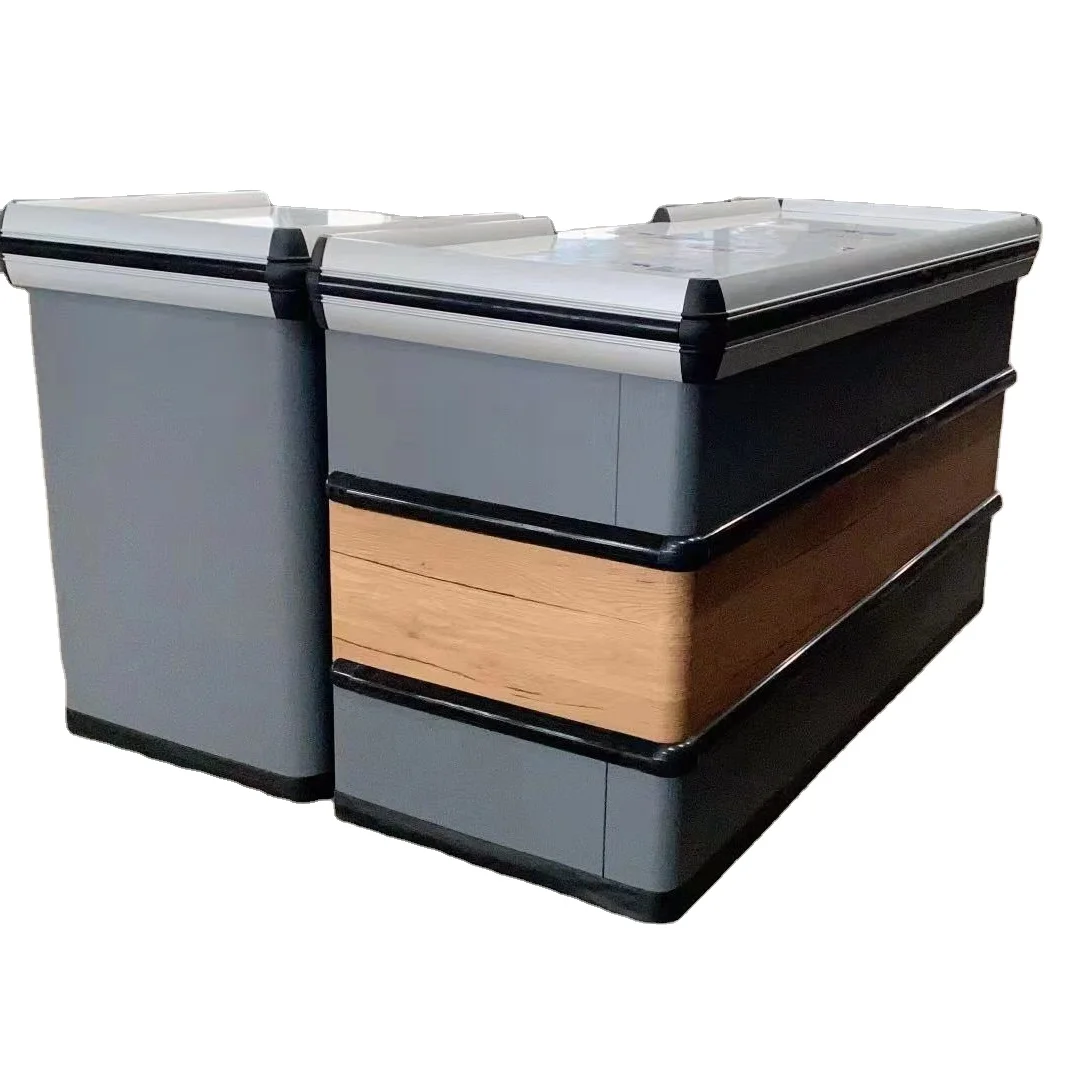 supermarket small design checkout counter cash register desk cashier table for sale Checkout