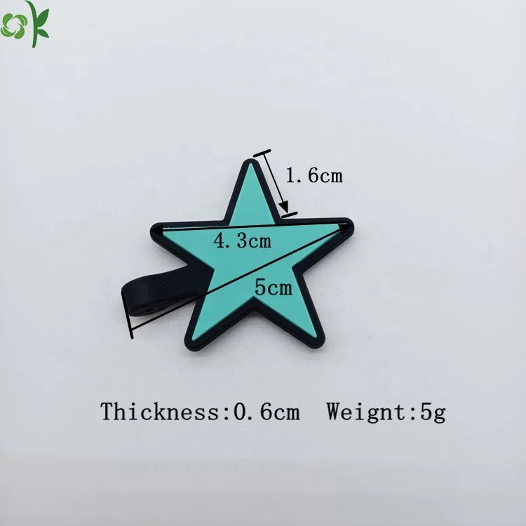 OKSILICONE Multi Color Star Shape Outdoor Hunting Silicone Dog Tag Blank Silicone Name Identify Rubber Pet Tags