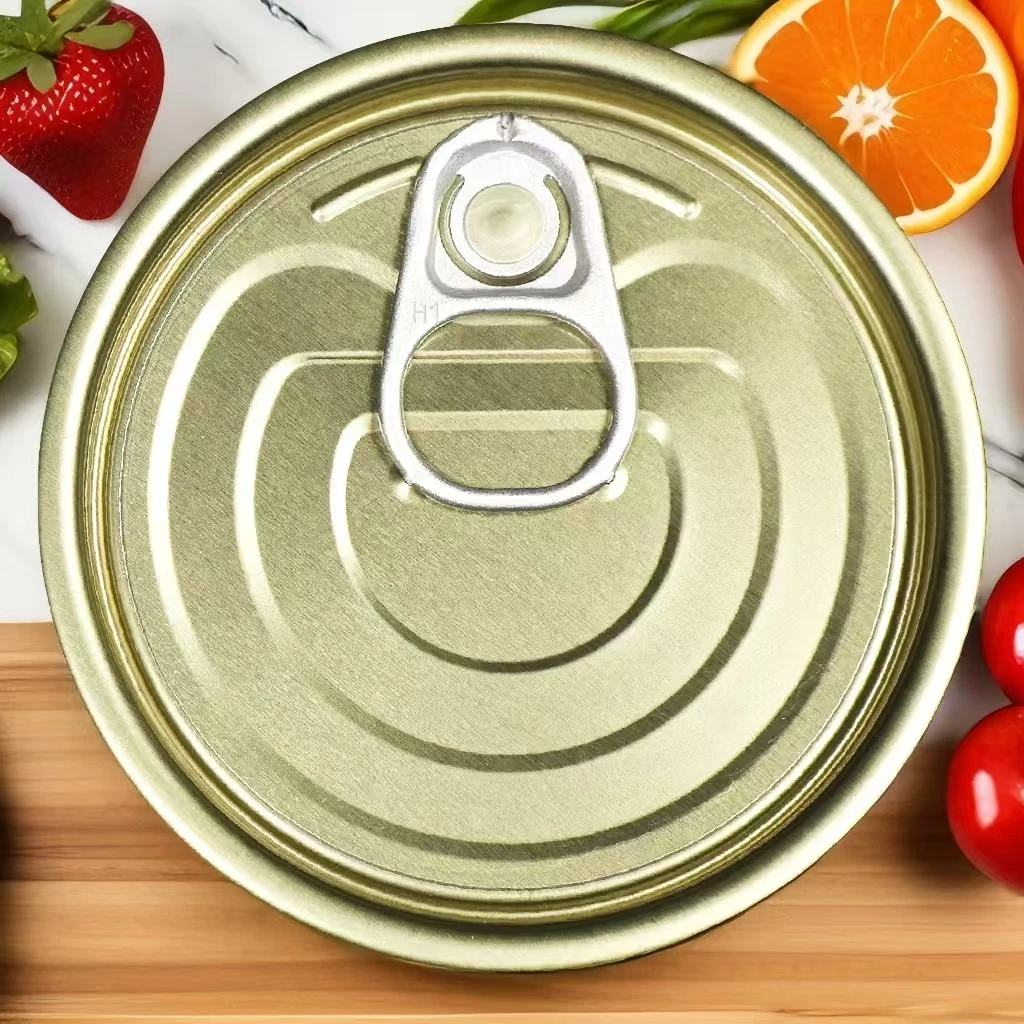 OEM Canned 300 Tinplate Eoe Can Lid Maker From China TFS Easy Open Ends Tin Lids for Sale