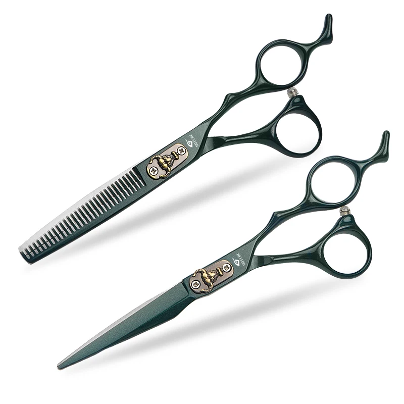 Professional stainless steel hair scissors  Accept customized logos Barber thinning shears