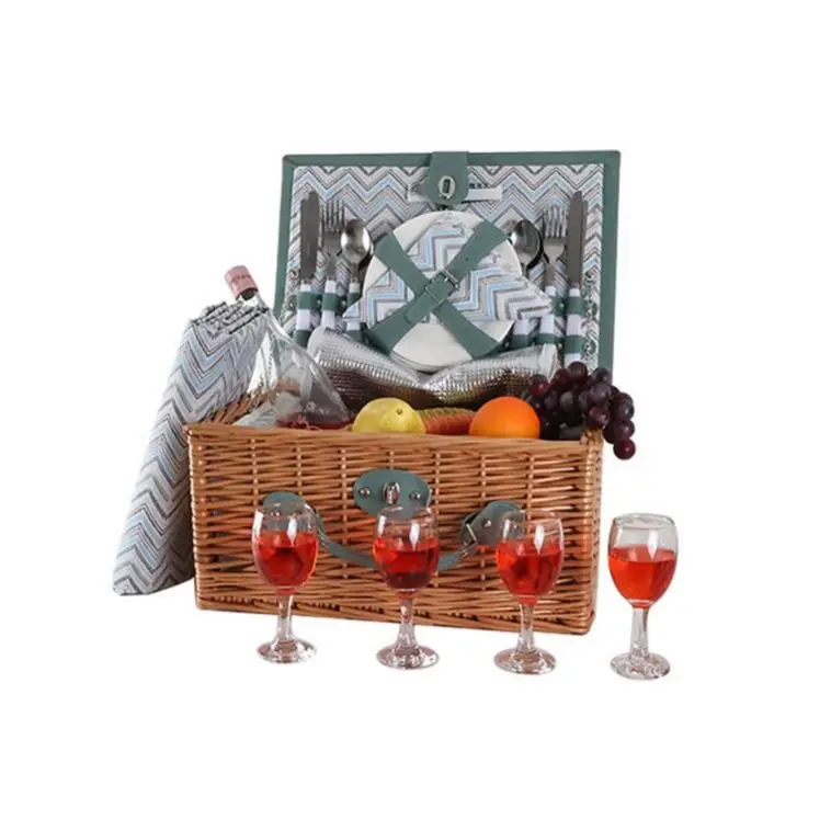 Panier Pique Nique Leger Faible Moq Recuperer Le Grand Pour 6 Personnes 1960 Paniers Dans Les Magasins Marin Fruit De Bleu