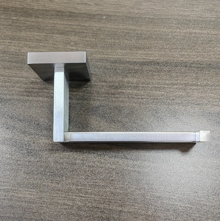 Brushed Nickel Toilet Paper Holder Wall Mount Square Silver 304 Stainless Steel Toilet Paper Roll Holder for Bathroom Rustproof