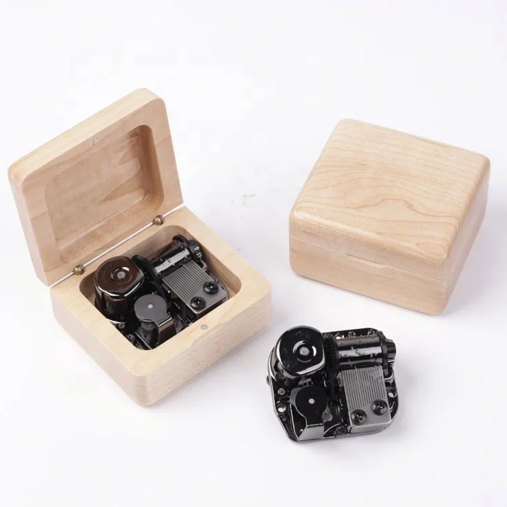 Wooden Music Box with Popular and Classical Music