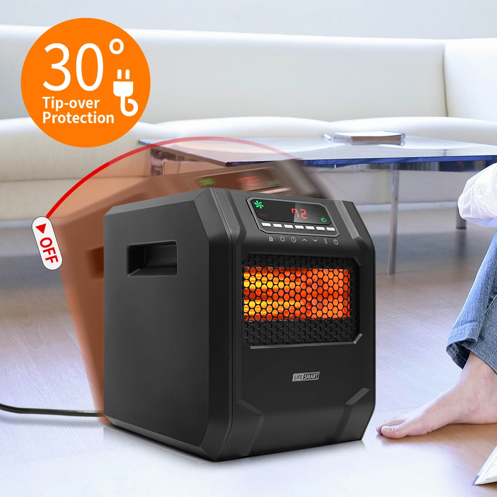  Небольшой портативный офиса 1000w 1500w 6-элемент инфракрасные обогреватели