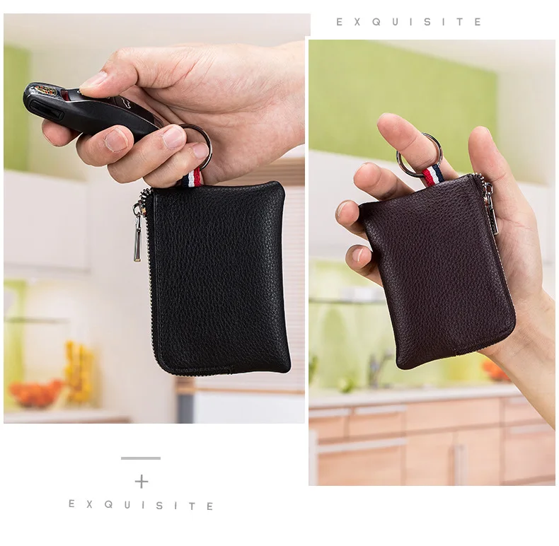 Real Leather Coin Purses Cute Small Portable Change Money Bags Key bag Pocket Wallets Case Mini Pouch Zipper