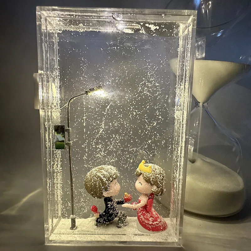 Snowy Night Street Lamp DIY Materials Street Flowing Lamp Snowflake Lamp DIY Material Pack for Christmas Decor Christmas Gifts