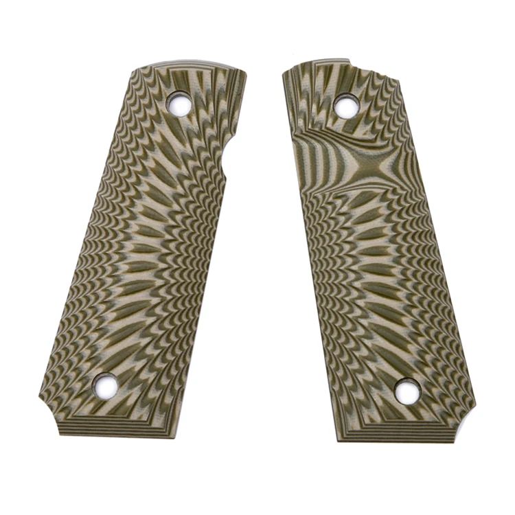 
Full Size G10 Gun Grips 1911 grips for Colt 1911, Sunburst texture with standard cut 