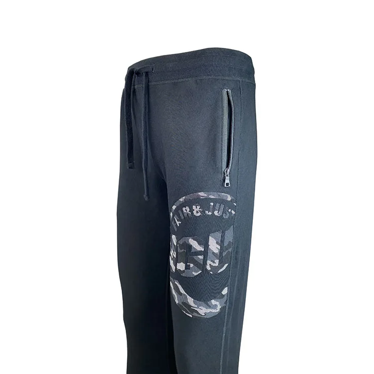 
Custom Printed French Terry Sports Trousers Pants For Mens Jogger Pants With Zipper Side Pockets 
