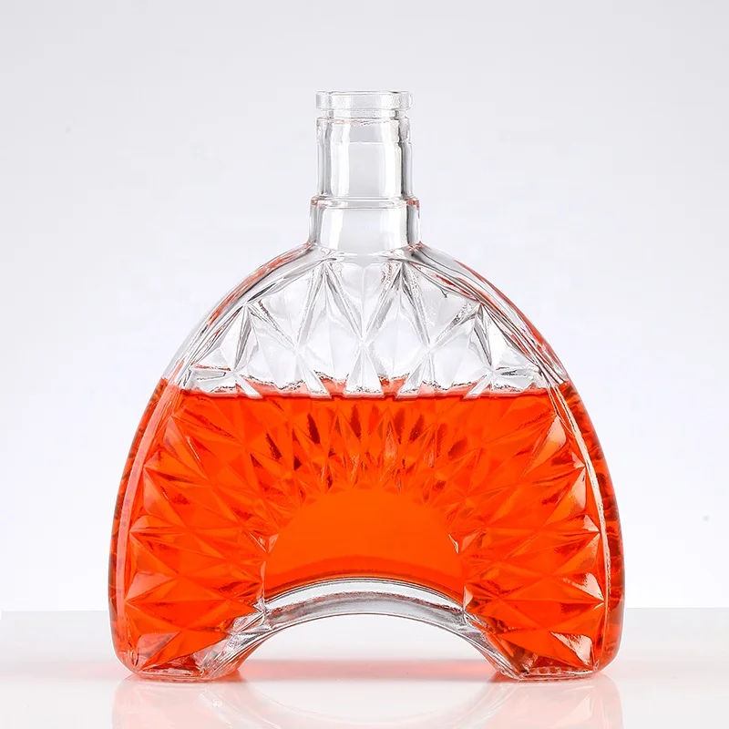 Изготовленный на заказ 500 мл-750 мл прозрачная стеклянная бутылка для ликера бренди Xo виски текилы шампанского упаковка