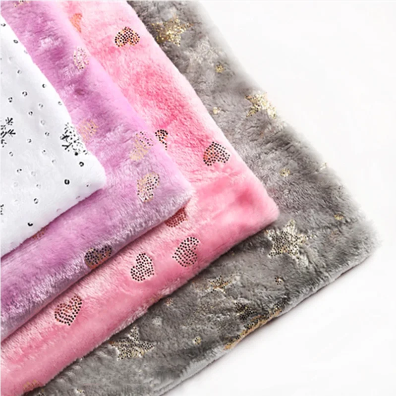 Direct Sales Pajamas Pants, Comfortable Breathable Double-Sided Plain Coral Fleece Knit Jacquard Stretch Flannel Fabric/