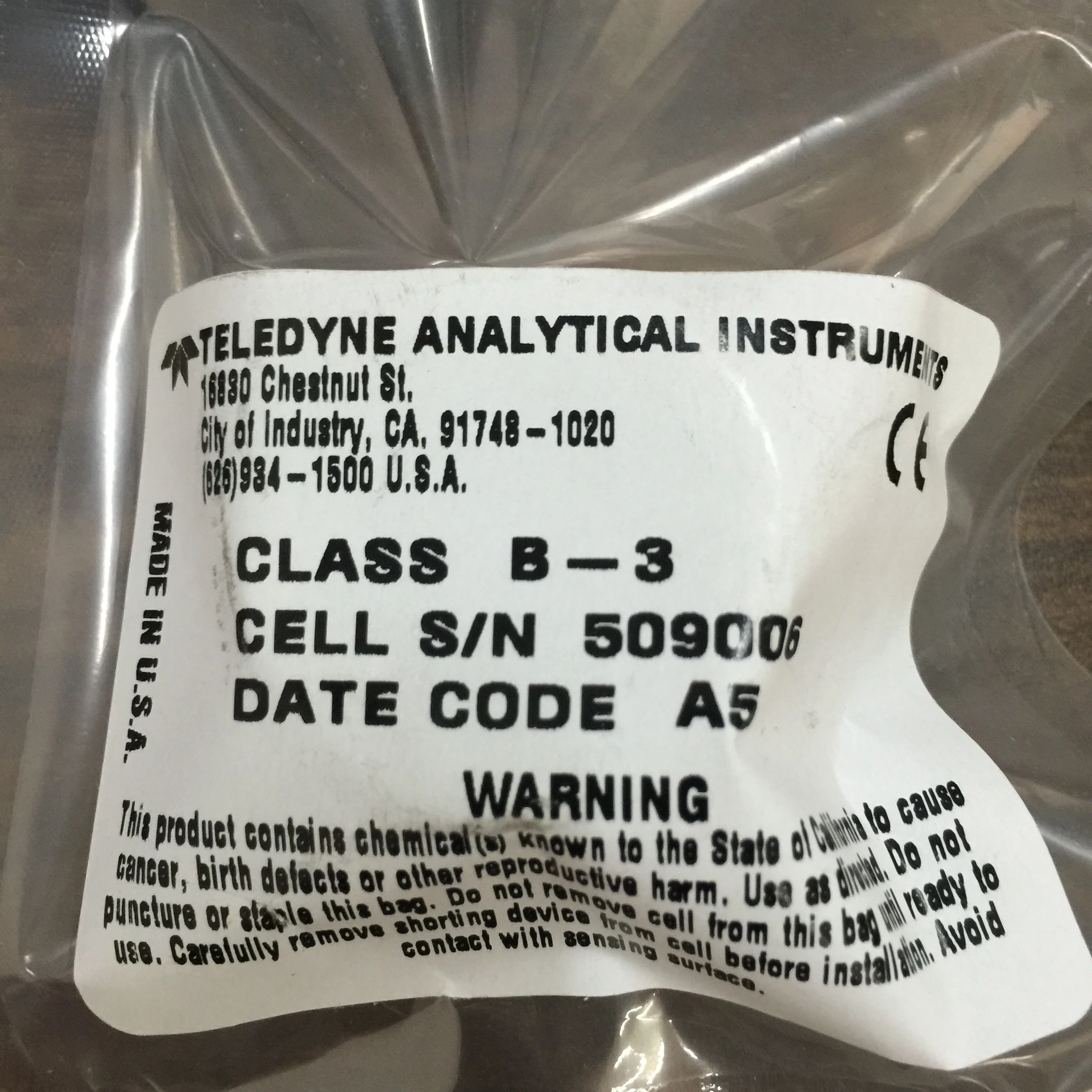 Teledyne аналитические приборы кислорода датчики C6689-B3