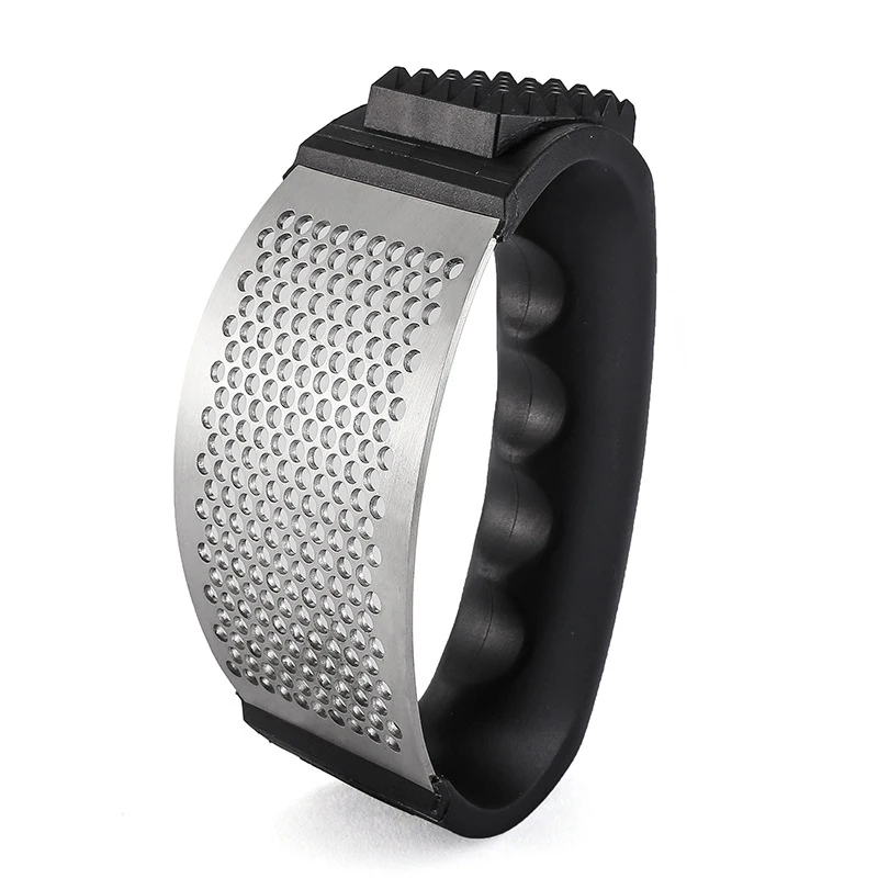 RAYBIN 2 In 1 high quality Manual Stainless Steel Meat Tenderizer crusher Loosener Garlic Press