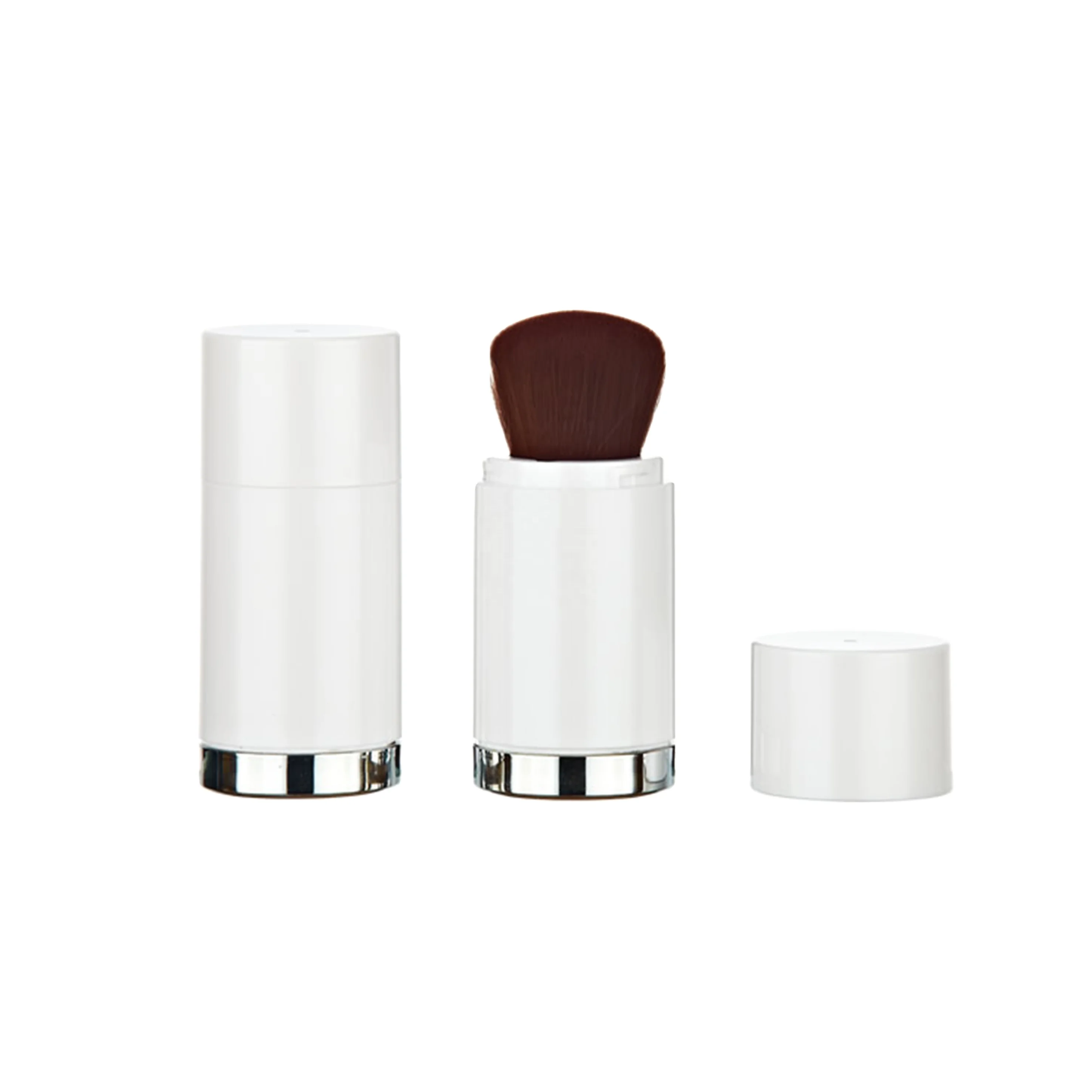 cosmetic packaging makeup powder case tube with brush