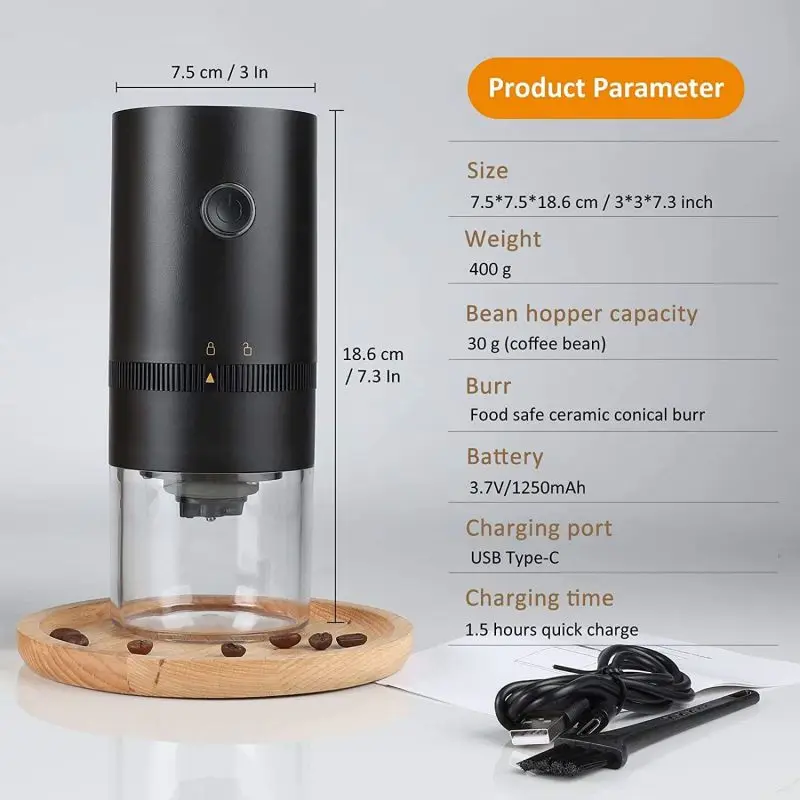 Coffee Grinder USB Charge Professional Ceramic Grinding Core Coffee Beans Mill Grinder portable grinder electric