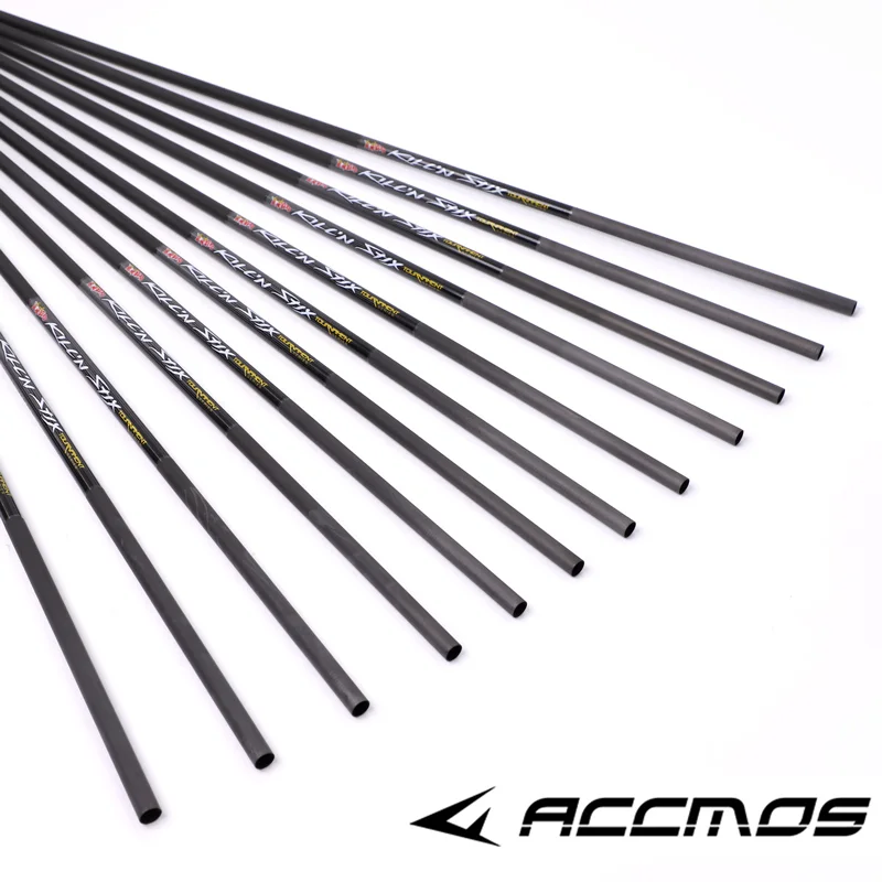 ACCMOS 32in ID 9.8mm Spine 200-350 Black Pure Carbon Arrow Shaft Archery Recurve Bow Shafts