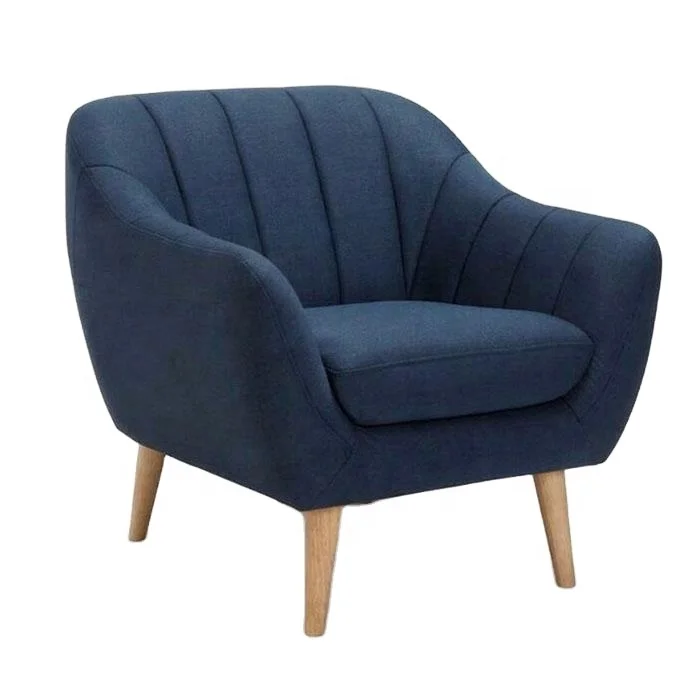 Wholesale Home Furniture Arm Chair Couch Nordic Scandinavian Channel Tufted Modern Living Room Fabric Sofa