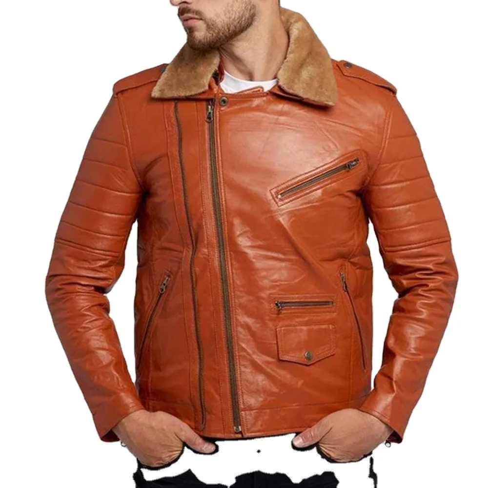 Wholesale Latest Design Genuine Leather Jacket For Men