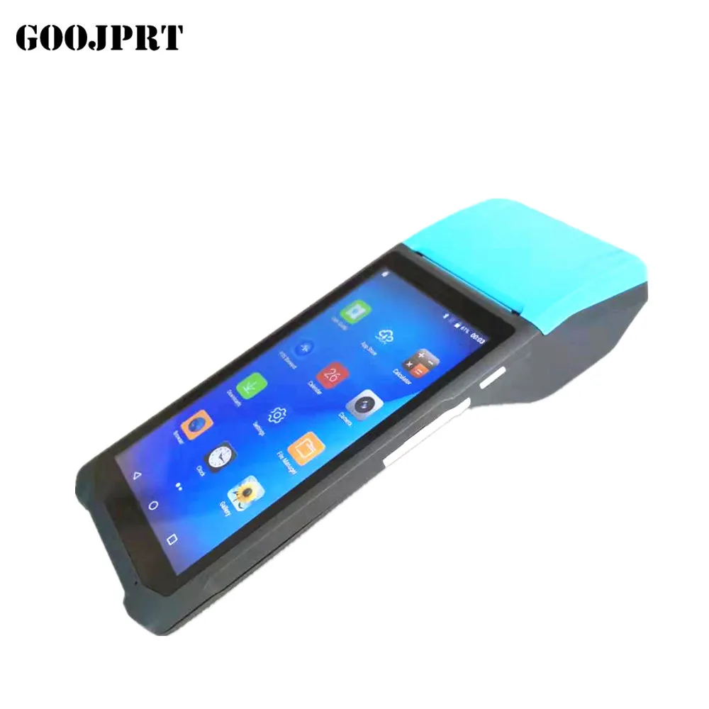 Сканер штрих-кода 2D android pda термопринтер 5,5 дюймовый ручной POS-принтер с сенсорным экраном