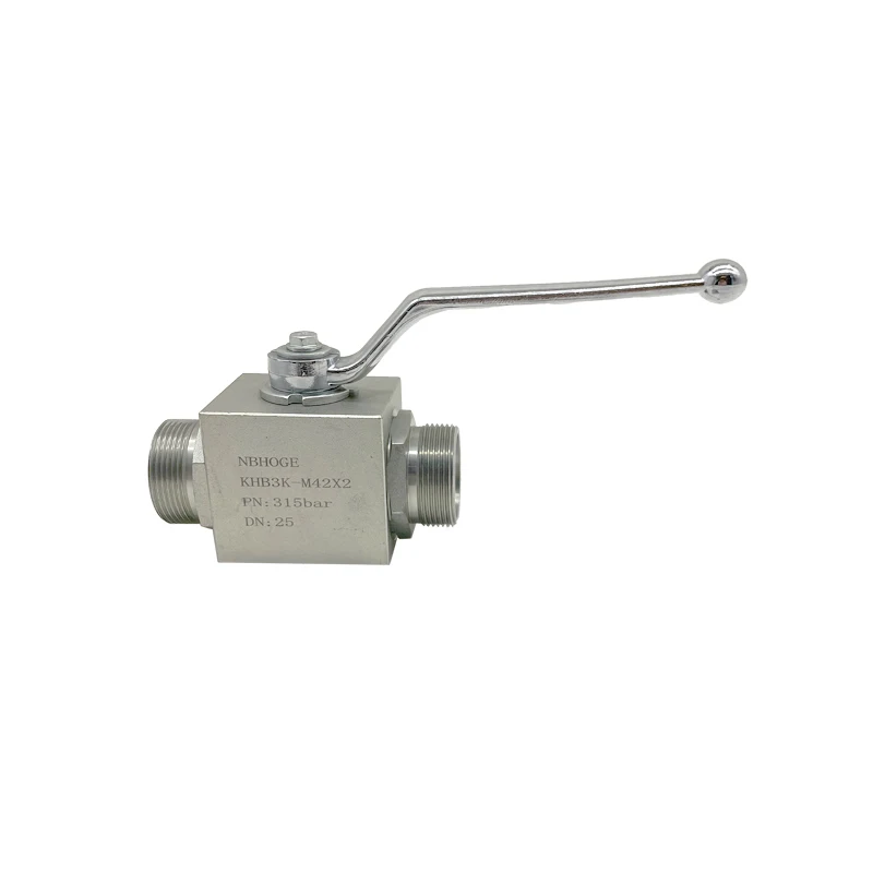 KHB3K-M42*2 JB984-77 male thread stainless steel hydraulic high pressure ball valve 1inch with cheap price