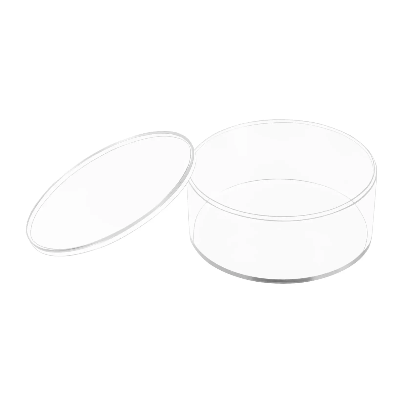 Custom Round Acrylic Case Round Acrylic Storage Container with Lid for Candy Pill Nails Beads and Tiny Jewelry