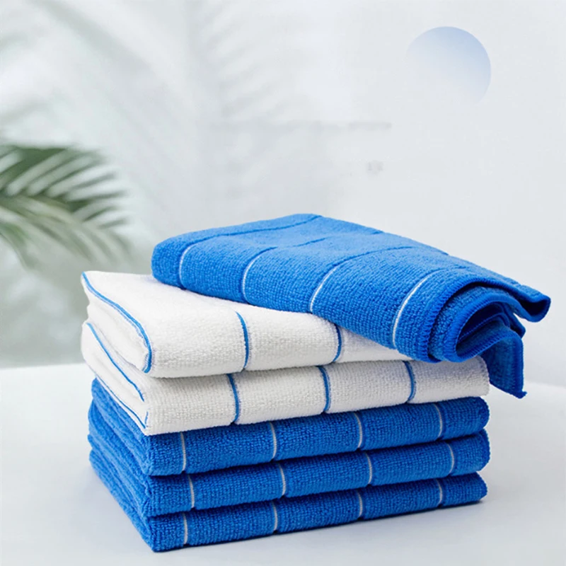 Stripes Microfiber Cleaning Cloth Washable Microfiber Kitchen Towel Household Cleaning Cloth