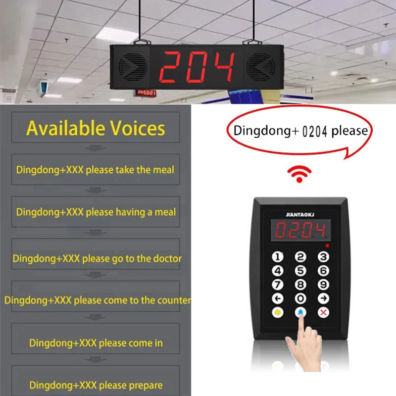 Best Selling Wireless Restaurant Lcd Queue Management Device digital signage and display led display