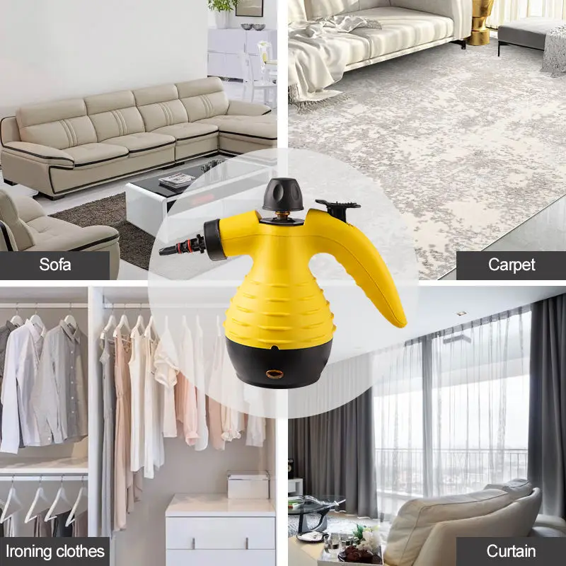 Jesun 6-in-1 Multipurpose Handheld Steam Cleaner Portable Car Steamer Cleaner Chemical-Free Sanitizing for Pet-Friendly Homes