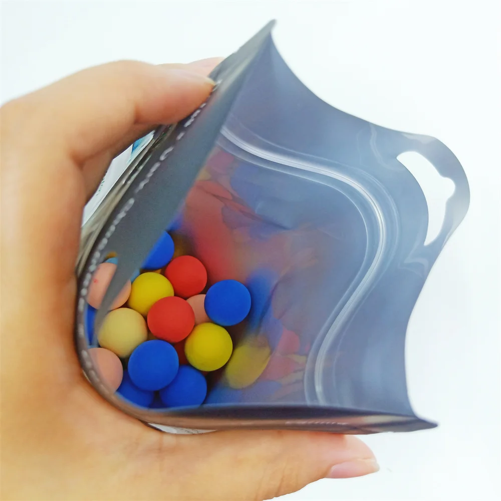 Customized glossy finish food grade plastic dried mango fruit packaging bag with window