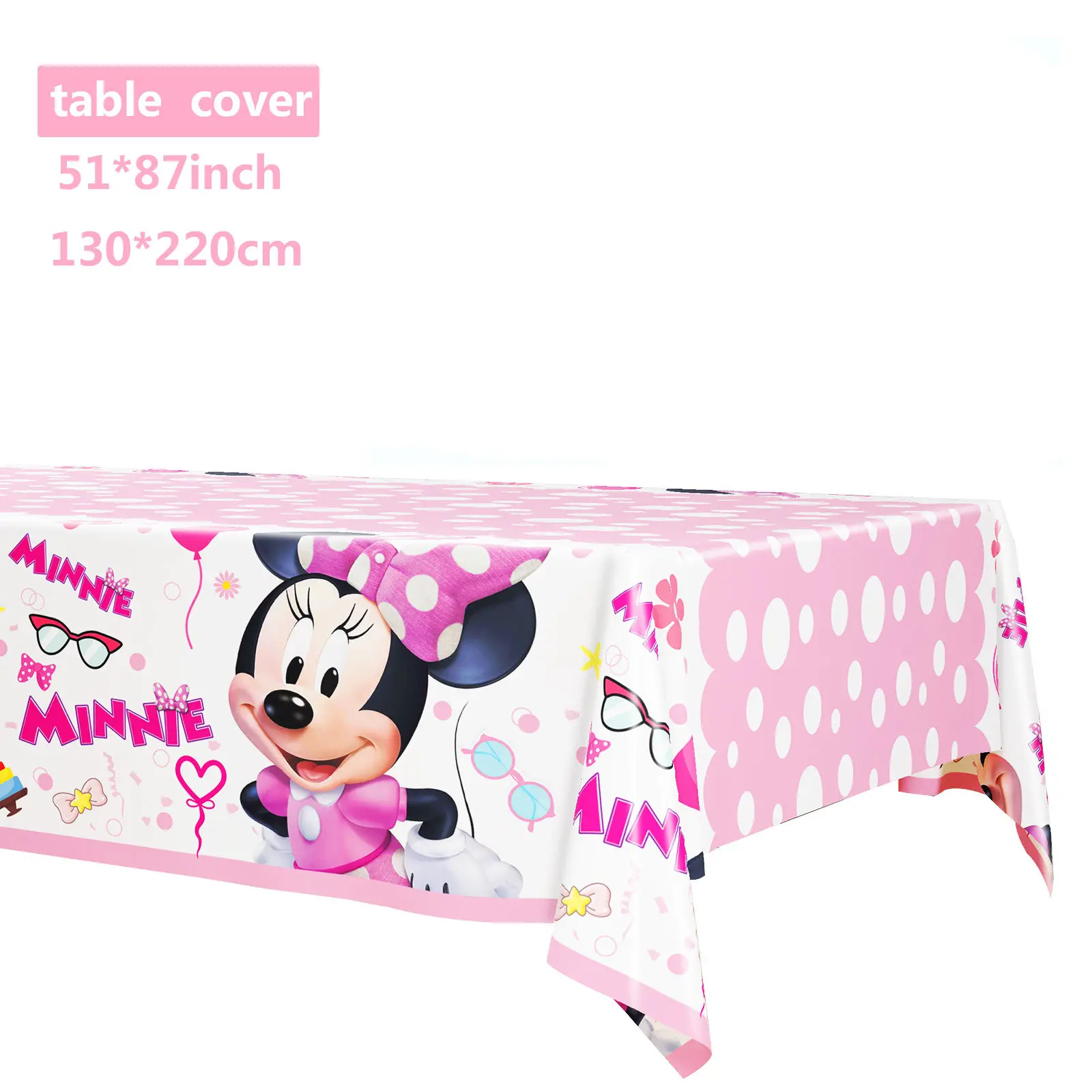 Minnie Mouse Birthday Party Decorations Supplies Serves 8 Guests With Banner Table Cover Disposable Dinner Plates Sets