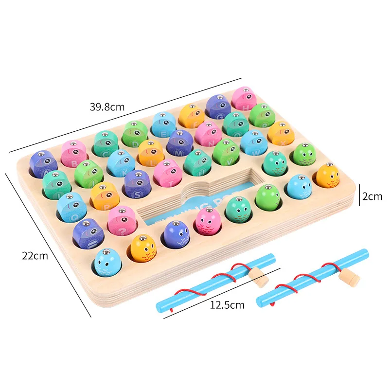 wooden magnetic fishing game kids magnetic board fishing game
