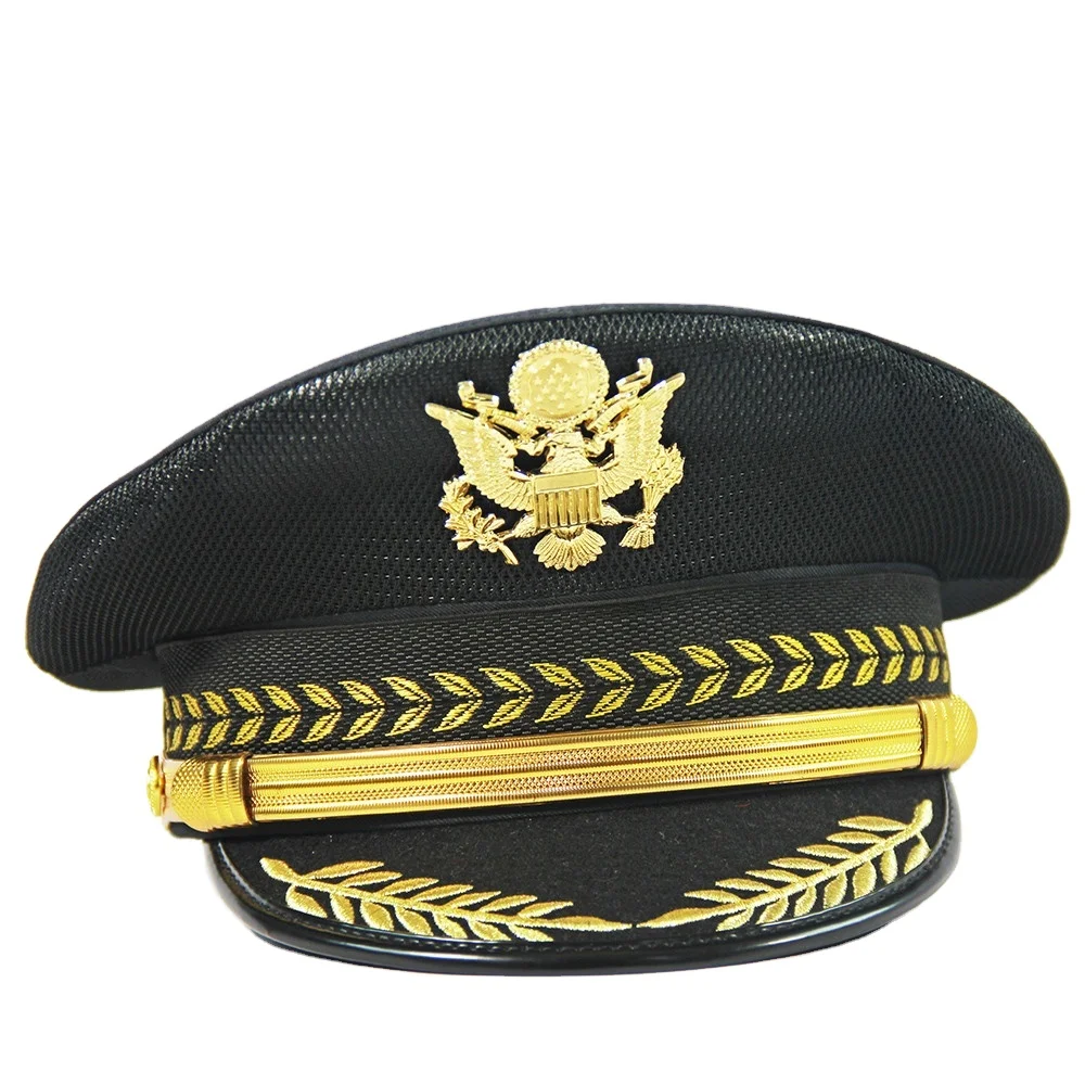 Wholesale High Quality Black Military hats Police Military Supplies
