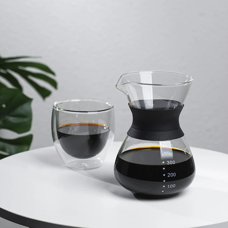 High Quality Hot Sale Pour Over Coffee Drip Kettle Pour Over Coffee Maker with Double-layer Stainless Steel Filter