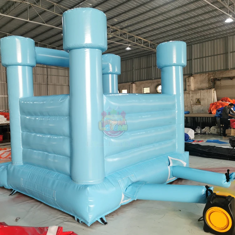 Blue Inflatable Wedding Bounce Castle White bounce House For Wedding