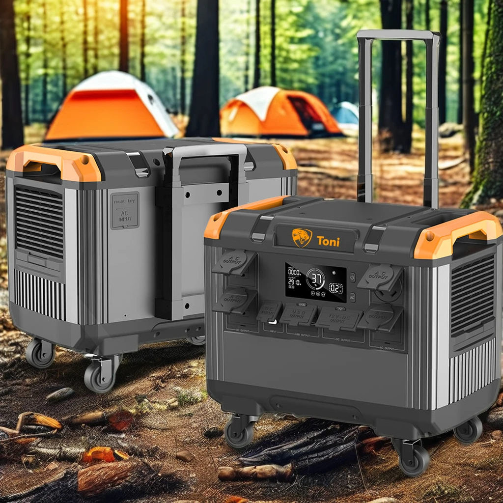 Toni 3000W Portable Power Station with MPPT Solar Panel 2688Wh/3.2V Capacity Outdoor Solar Energy Power Generator