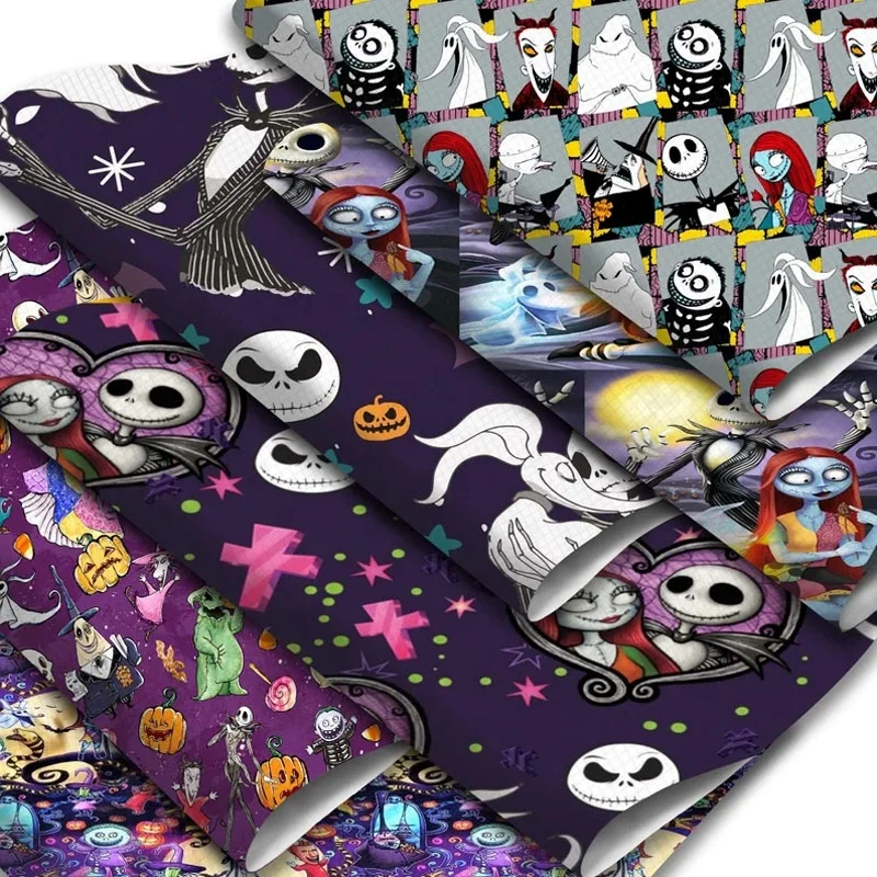 Halloween Faux Leather Sheet Customized faux leather sheets Fabric for DIY Bows and Earrings 20000 Designs