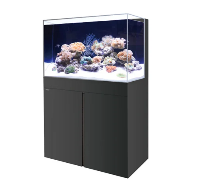 Factory Wholesale salt water Ocean Sea fish tank marine aquarium with wooden cabinet.