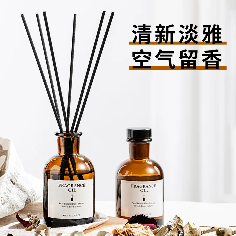 French luxury perfume rattan stick glass bottle reed diffuser with natural aroma essential oil