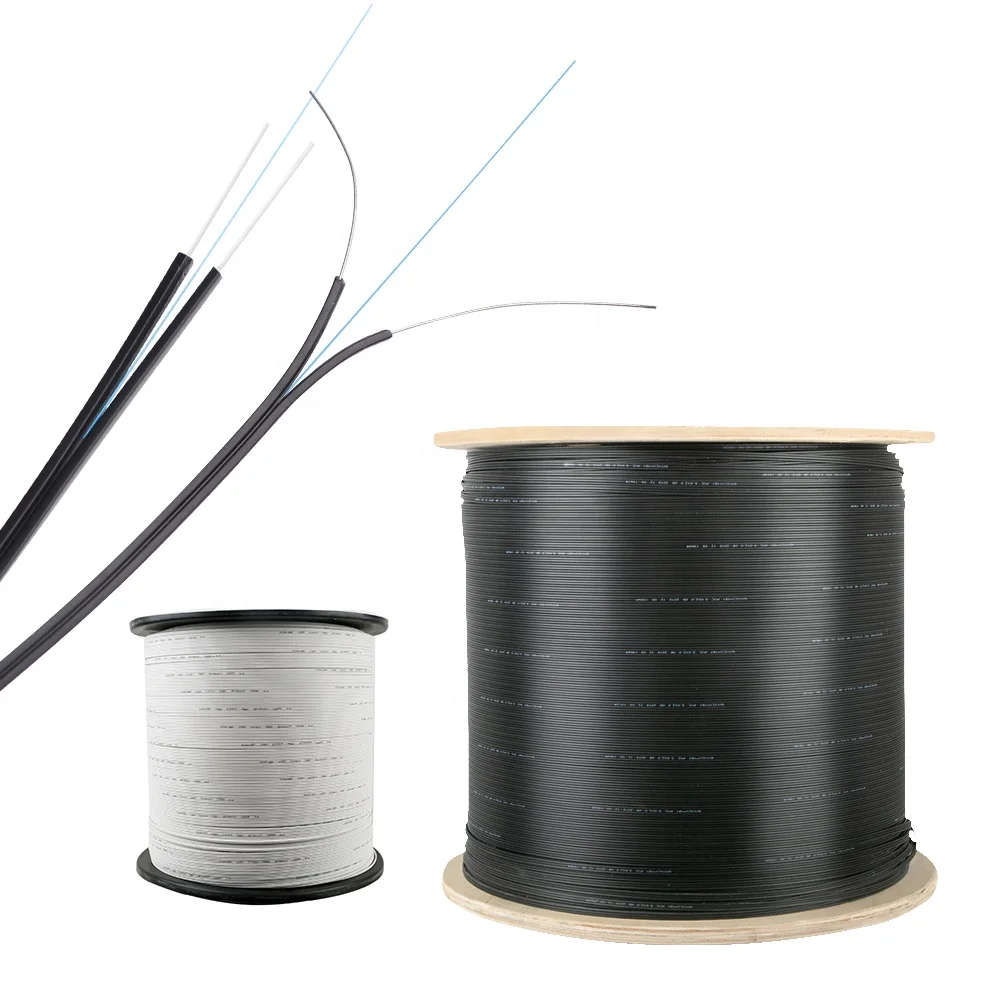 Fiber Optic 1 Core 1km 2km 3km Plywood Drum Ftth Drop Cable Single Mode
