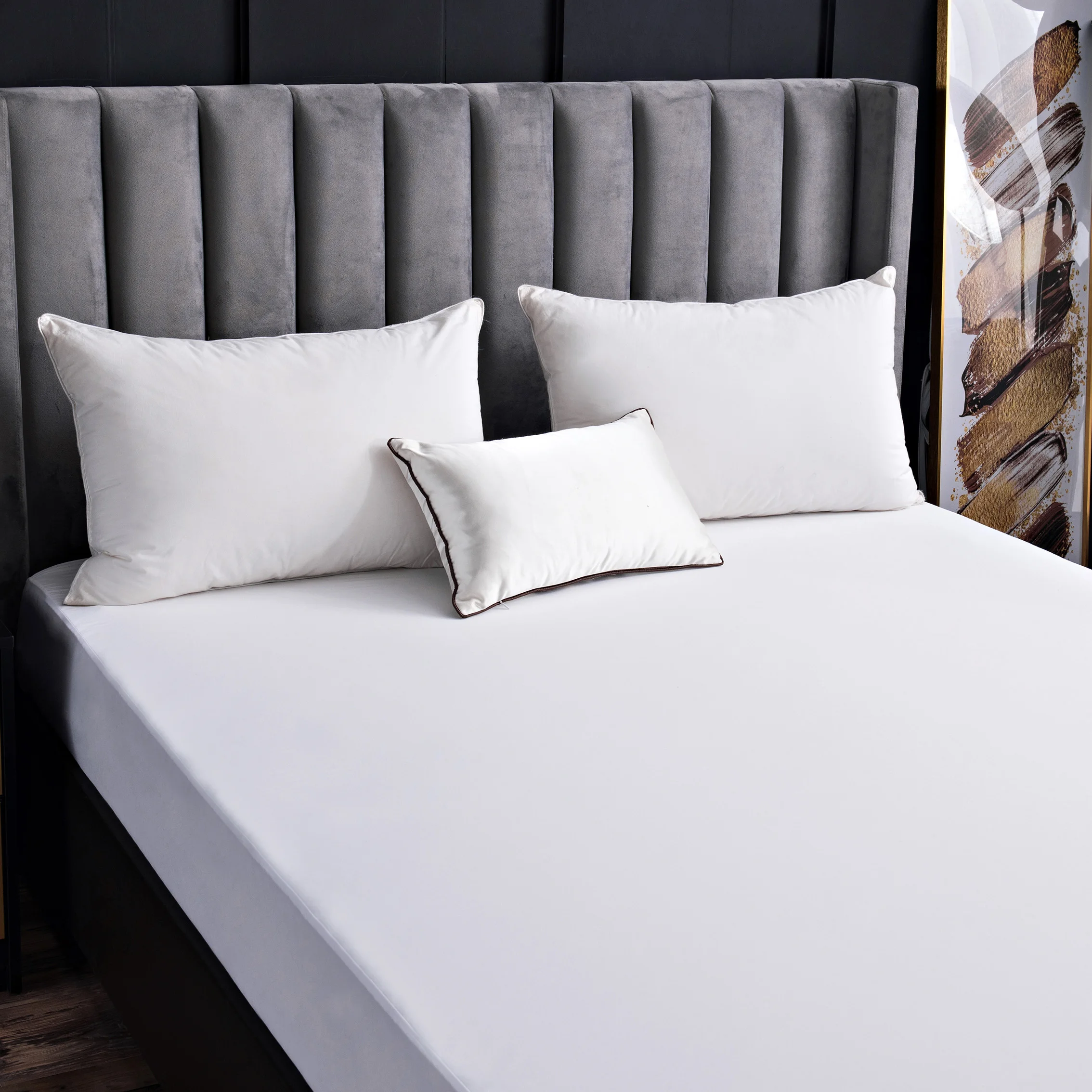 Вязаный чехол на матрас, полноразмерный чехол на молнии, чехол на матрас с полиуретановым покрытием